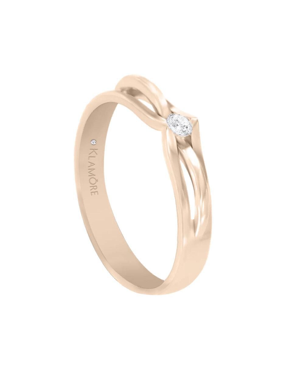 Anillo de compromiso 14 k Karina diamante 2