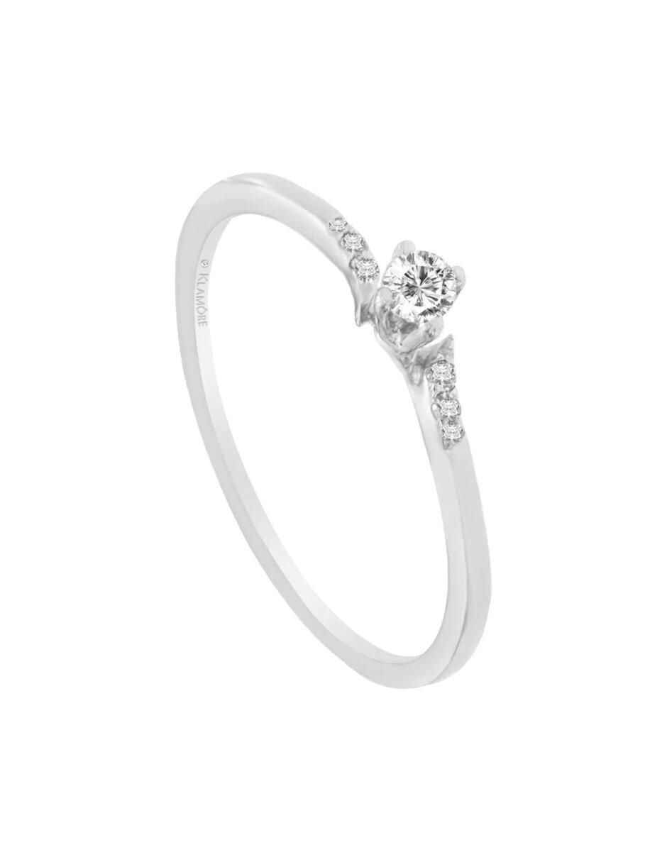 Anillo de compromiso 14 k Fannie diamante 3