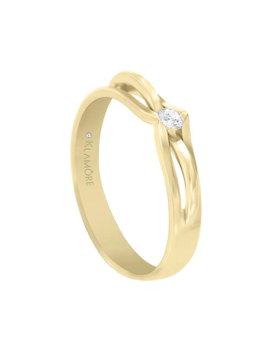 Anillo de compromiso 14 k Karina diamante 2