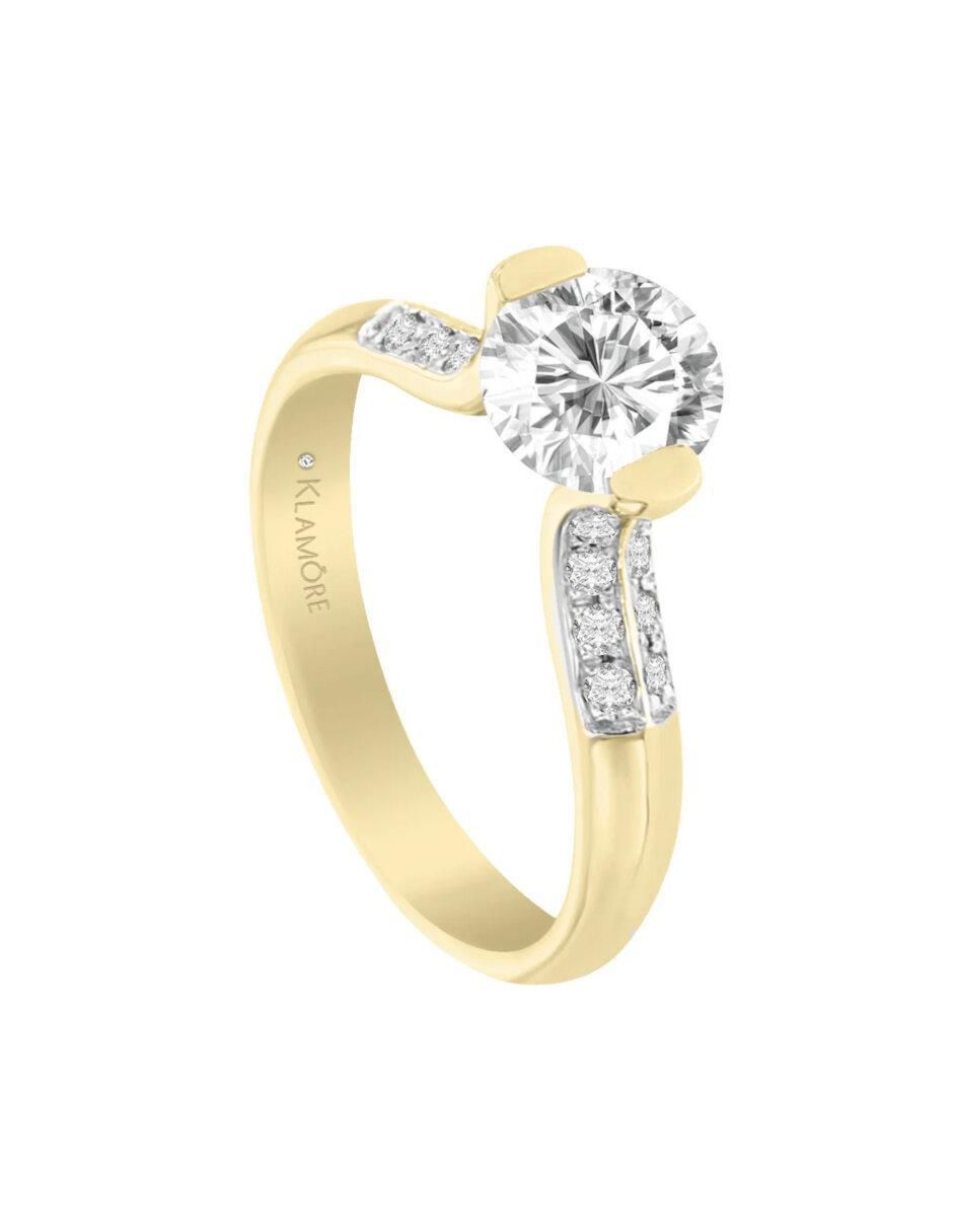 Anillo de compromiso 14 k Camil diamante 2