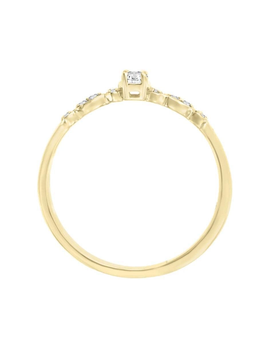 Anillo de compromiso 14 k Isadora diamante 4