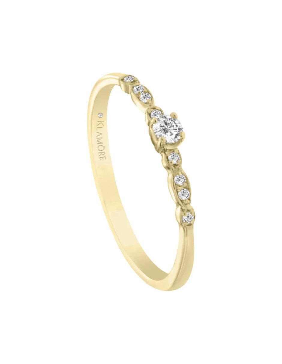 Anillo de compromiso 14 k Isadora diamante 2