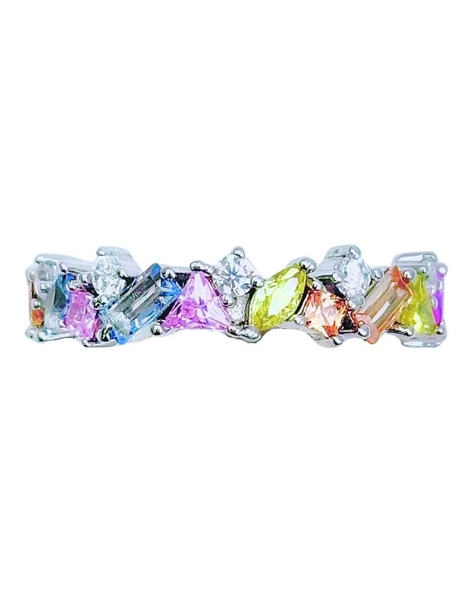 Anillo Brillo P 925 de plata circonita pavé