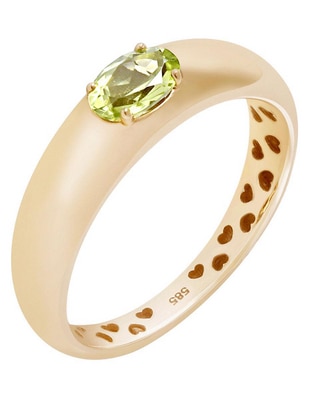 Anillo Riccardo Orsato 14 k de oro peridoto pulido