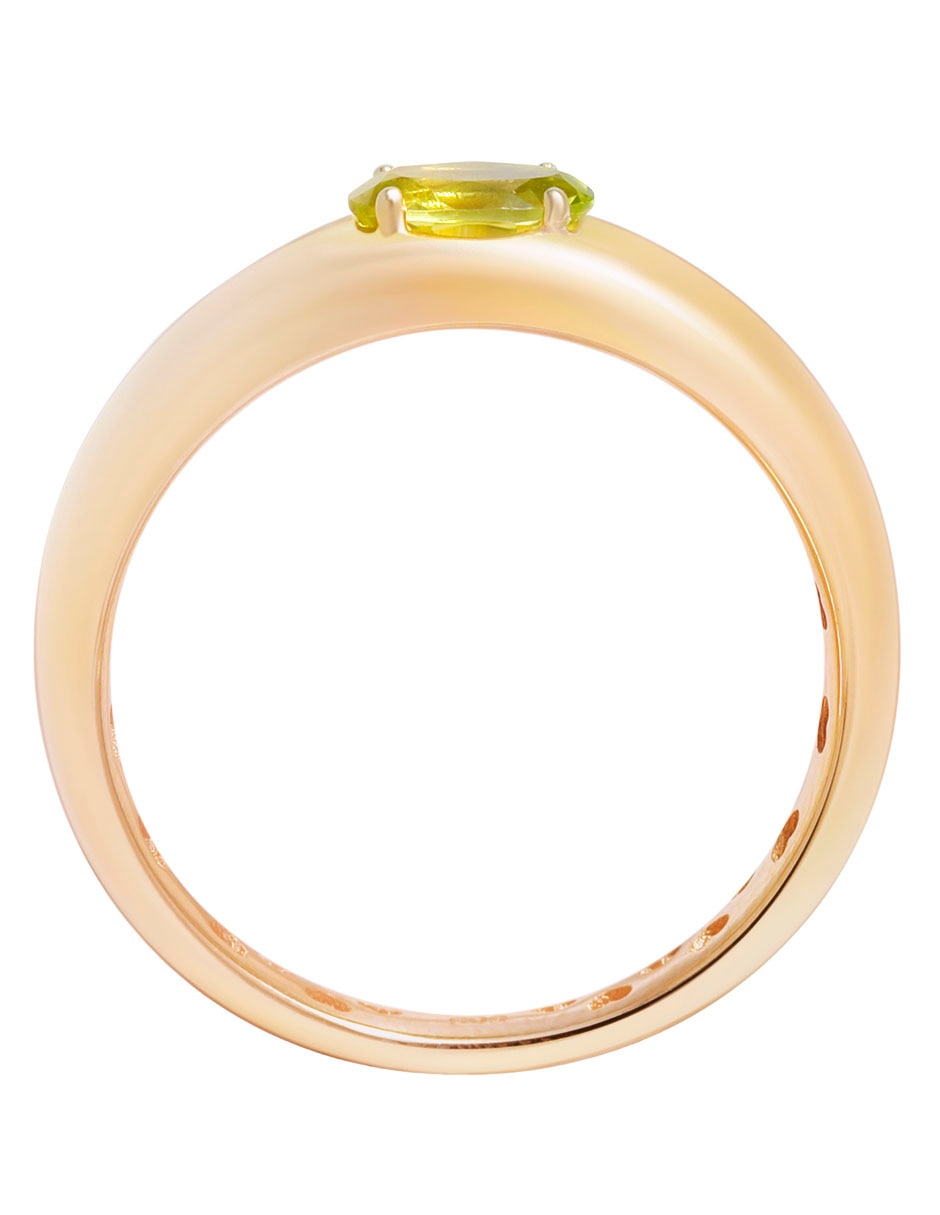 Anillo Riccardo Orsato 14 k de oro peridoto pulido
