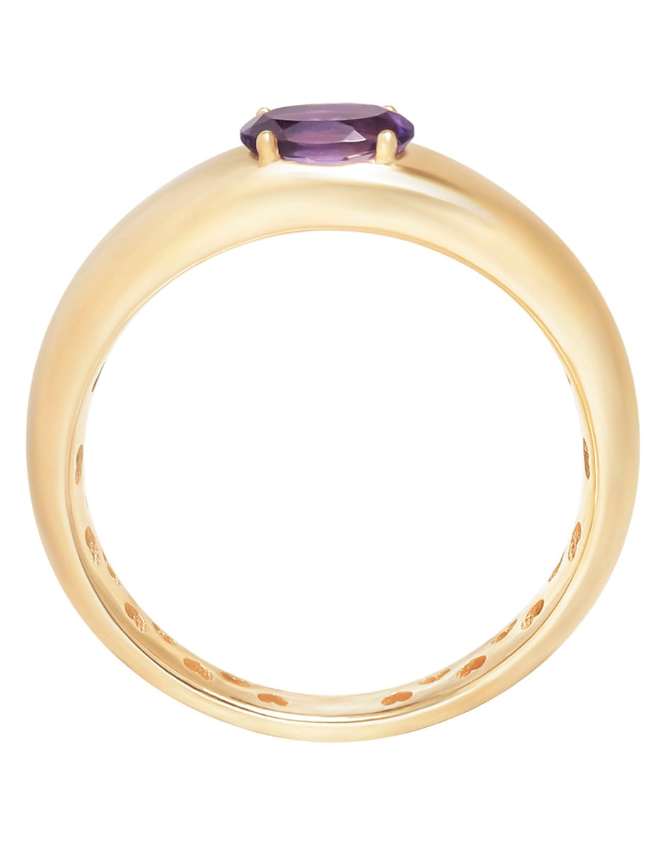 Anillo Riccardo Orsato 14 k de oro amatista pulido