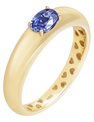 Anillo Riccardo Orsato 14 k de oro zafiro brillante