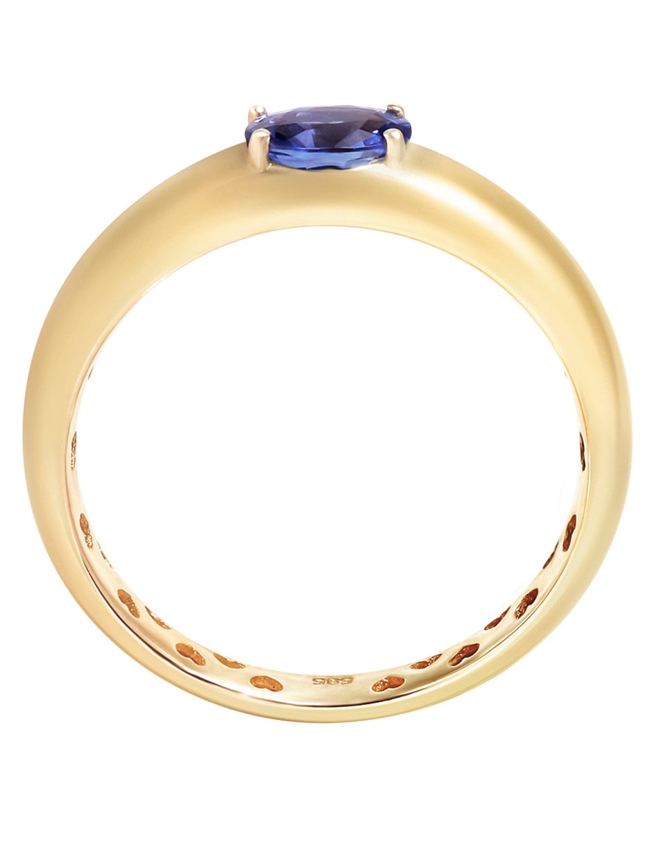 Anillo Riccardo Orsato 14 k de oro zafiro brillante