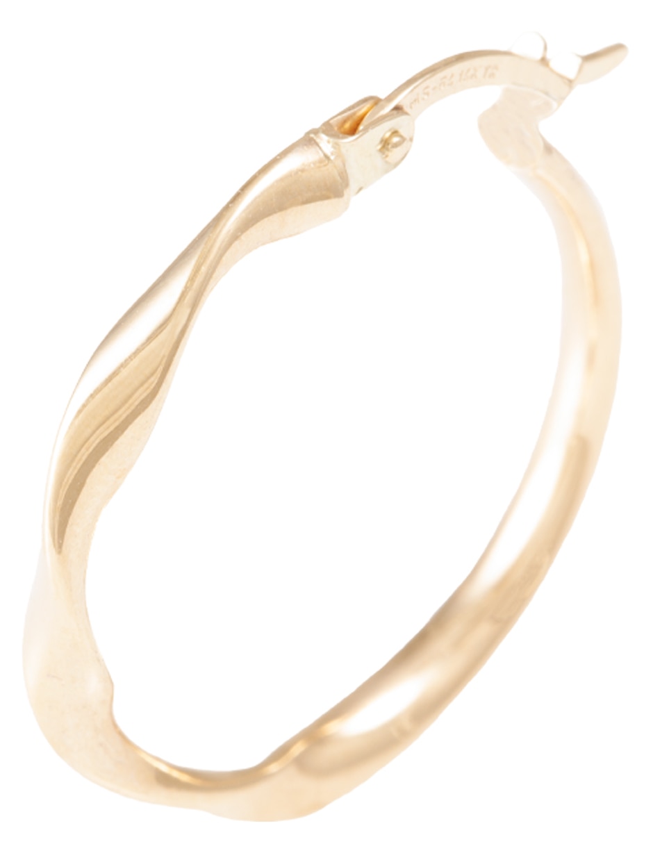 Arracadas de oro 14 K con acabado pulido 2