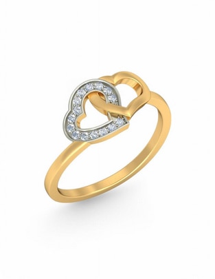 Anillo 10 k de oro amarillo zirconia brillante Anillo 10 k de oro amarillo zirconia brillante