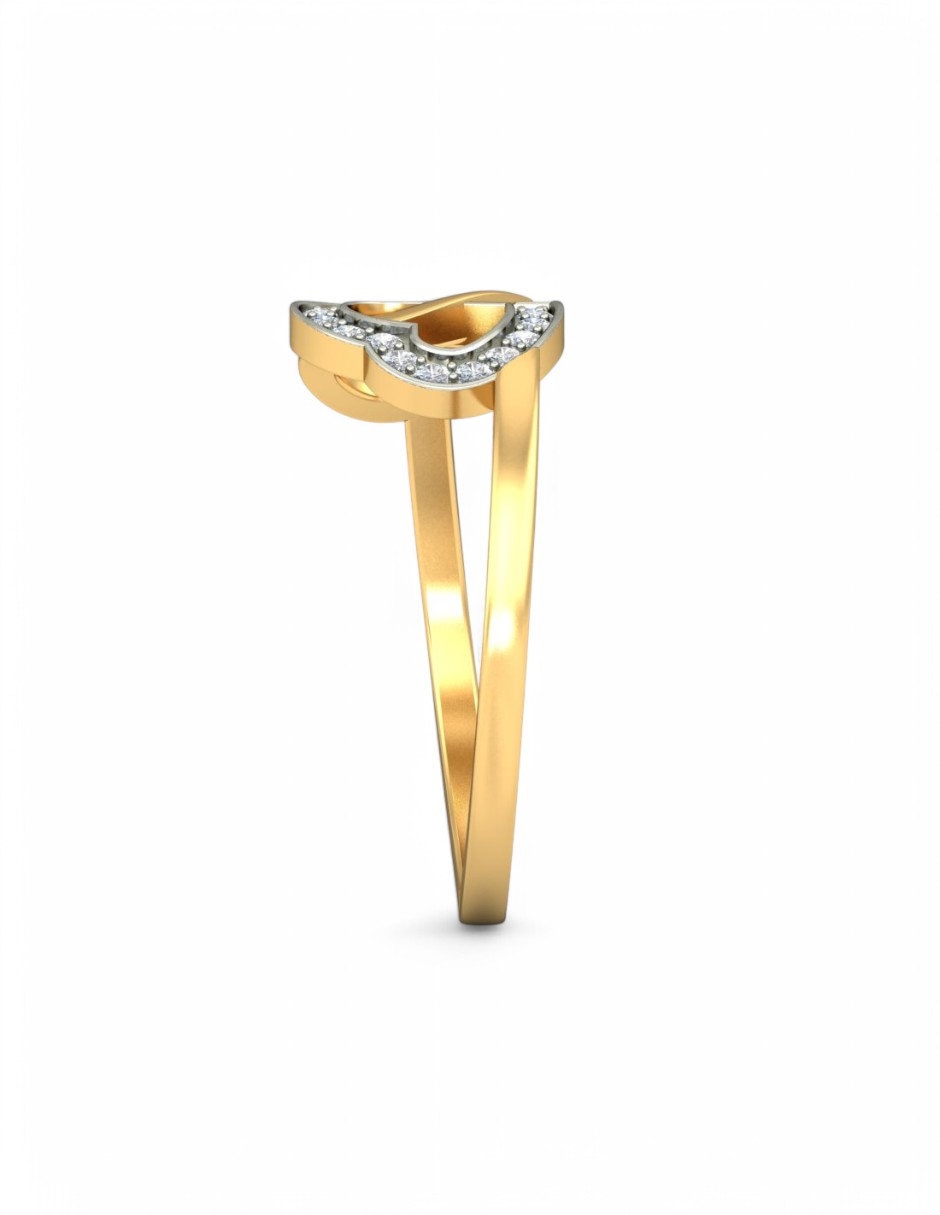 Anillo 10 k de oro amarillo zirconia brillante