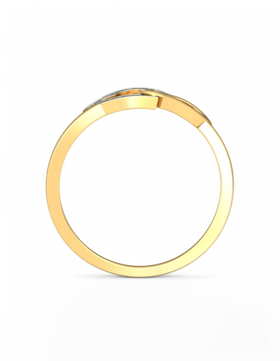 Anillo 10 k de oro amarillo zirconia brillante