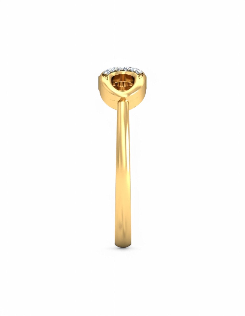 Anillo 10 k de oro amarillo zirconia brillante