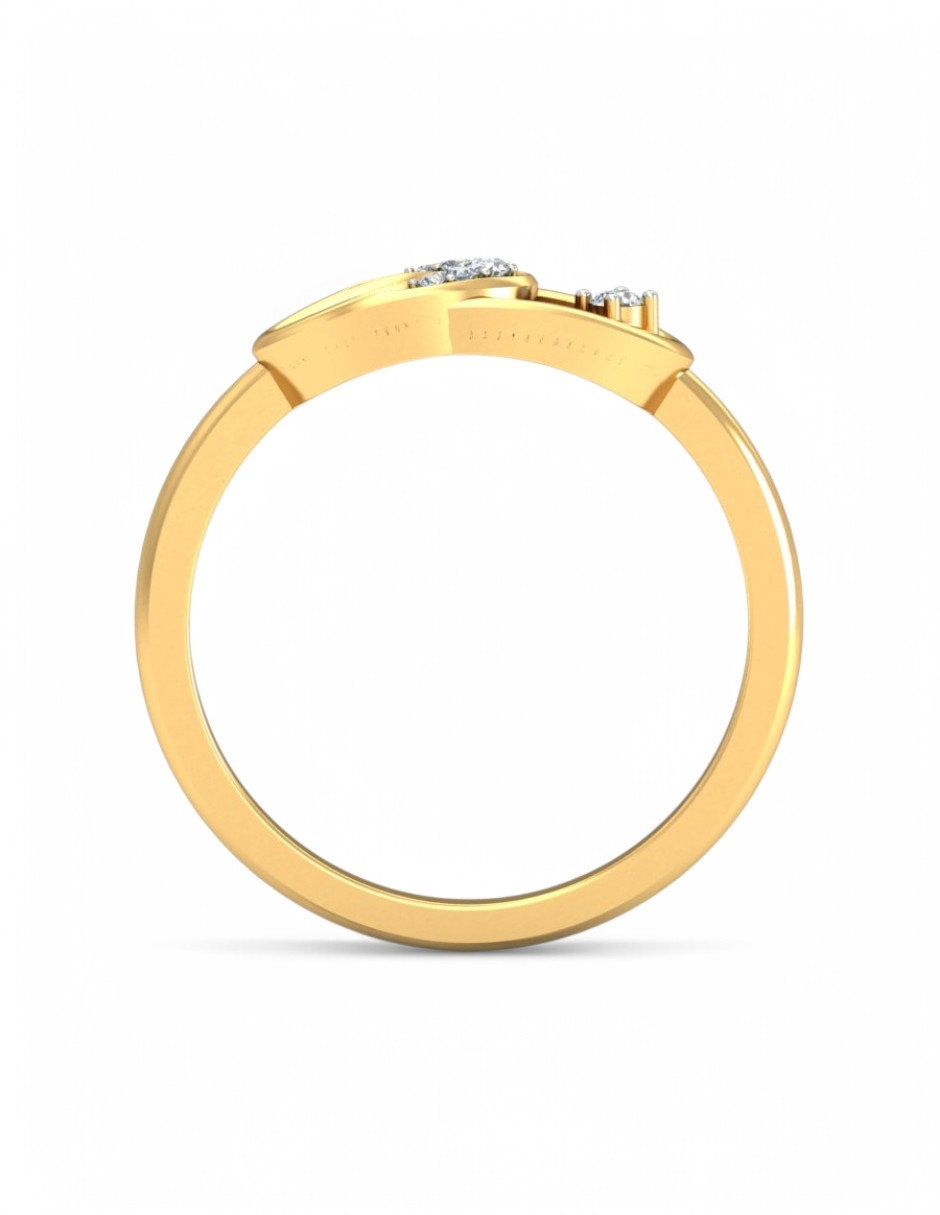Anillo 10 k de oro amarillo zirconia brillante