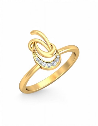 Anillo 10 k de oro amarillo zirconia brillante Anillo 10 k de oro amarillo zirconia brillante