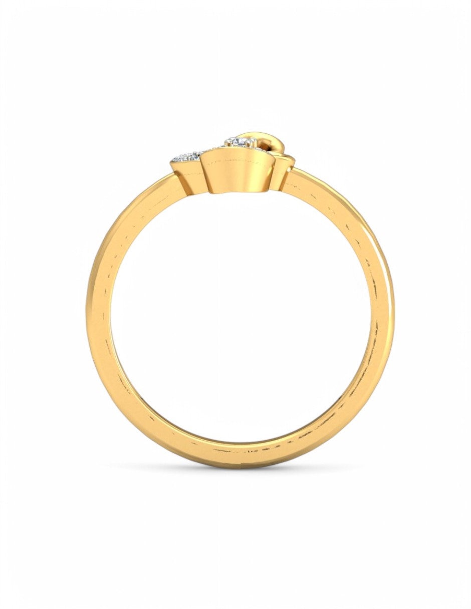 Anillo 10 k de oro amarillo zirconia brillante