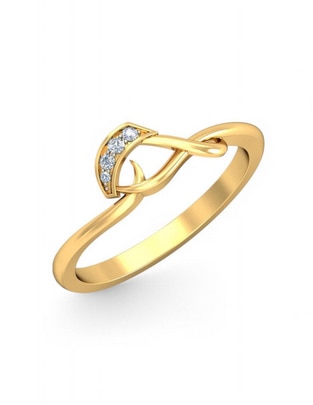 Anillo 10 k de oro amarillo zirconia brillante Anillo 10 k de oro amarillo zirconia brillante
