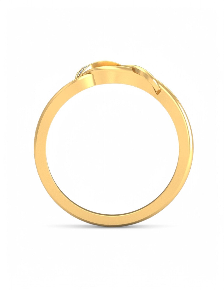 Anillo 10 k de oro amarillo zirconia brillante