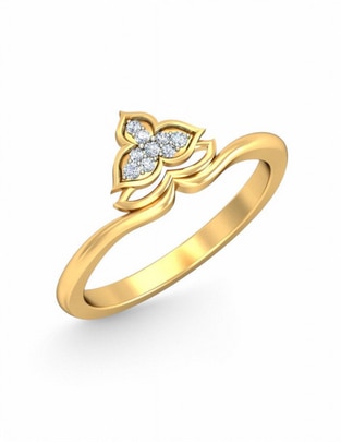 Anillo 10 k de oro amarillo zirconia brillante Anillo 10 k de oro amarillo zirconia brillante