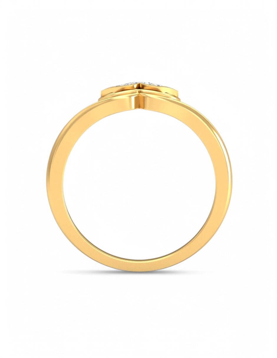 Anillo 10 k de oro amarillo zirconia brillante
