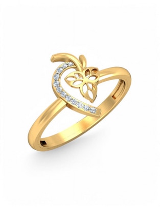 Anillo 10 k de oro amarillo zirconia brillante Anillo 10 k de oro amarillo zirconia brillante