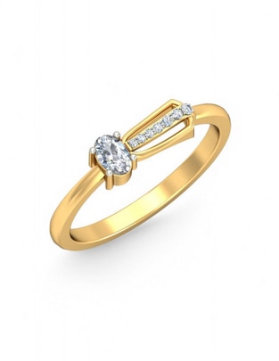 Anillo 10 k de oro amarillo zirconia brillante Anillo 10 k de oro amarillo zirconia brillante