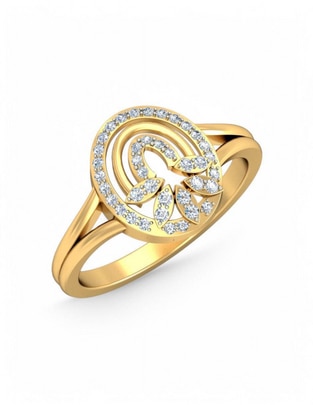 Anillo 10 k de oro amarillo zirconia brillante Anillo 10 k de oro amarillo zirconia brillante
