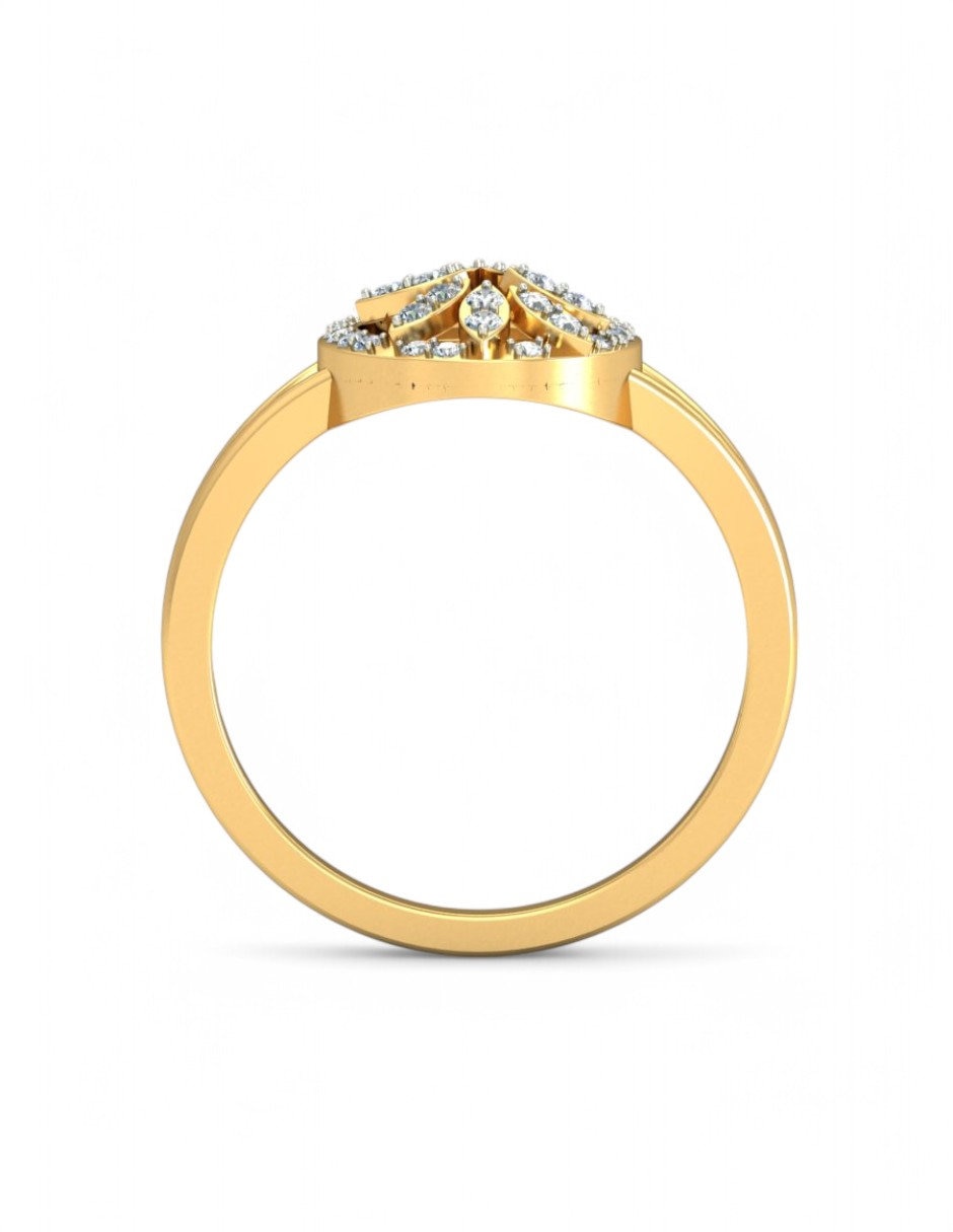 Anillo 10 k de oro amarillo zirconia brillante