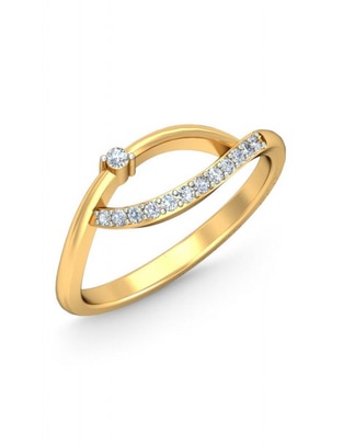 Anillo 10 k de oro amarillo zirconia brillante