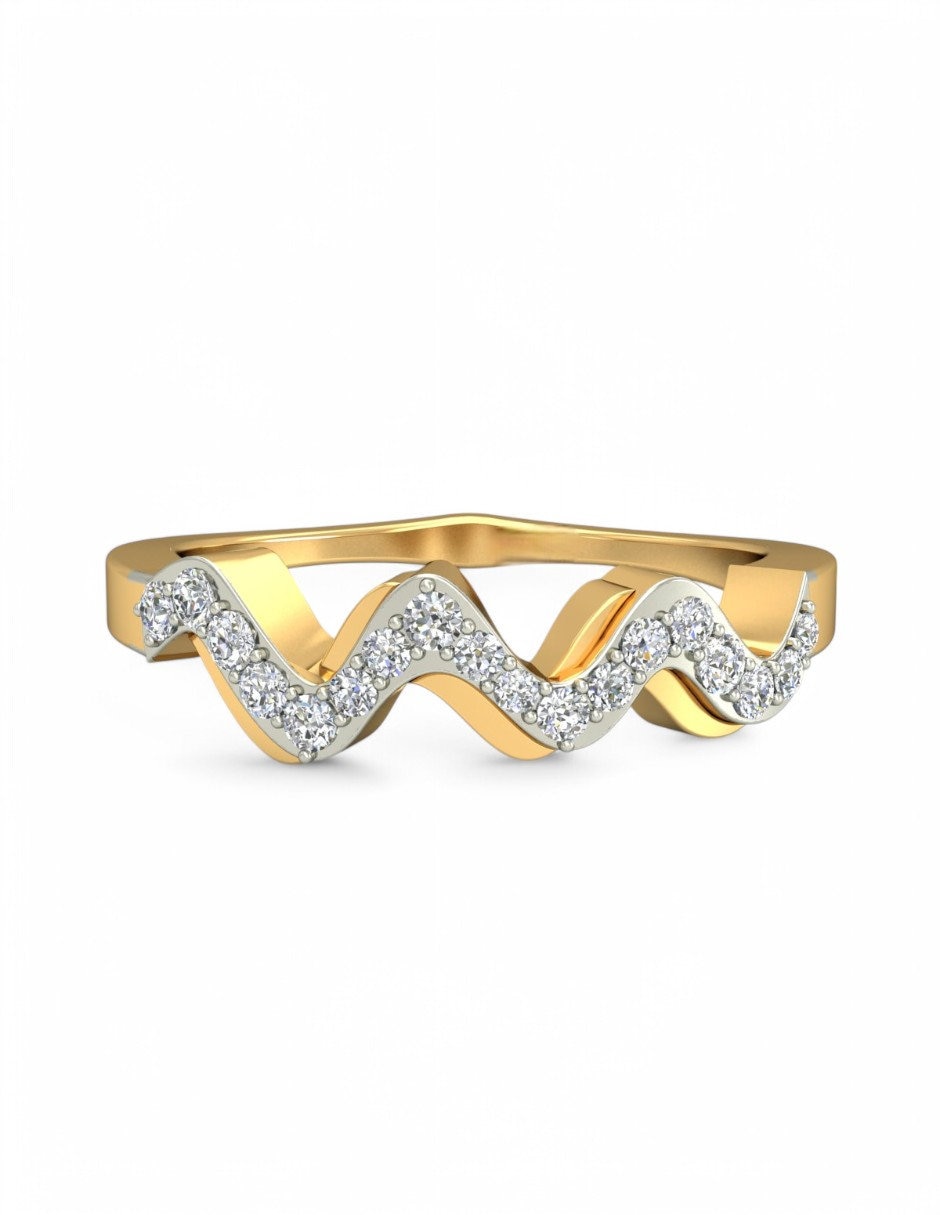 Anillo 10 k de oro amarillo zirconia brillante