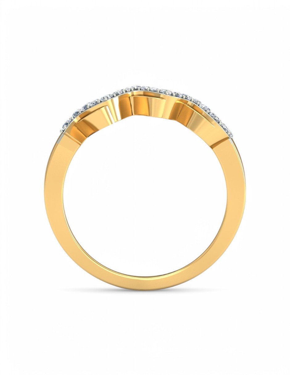 Anillo 10 k de oro amarillo zirconia brillante
