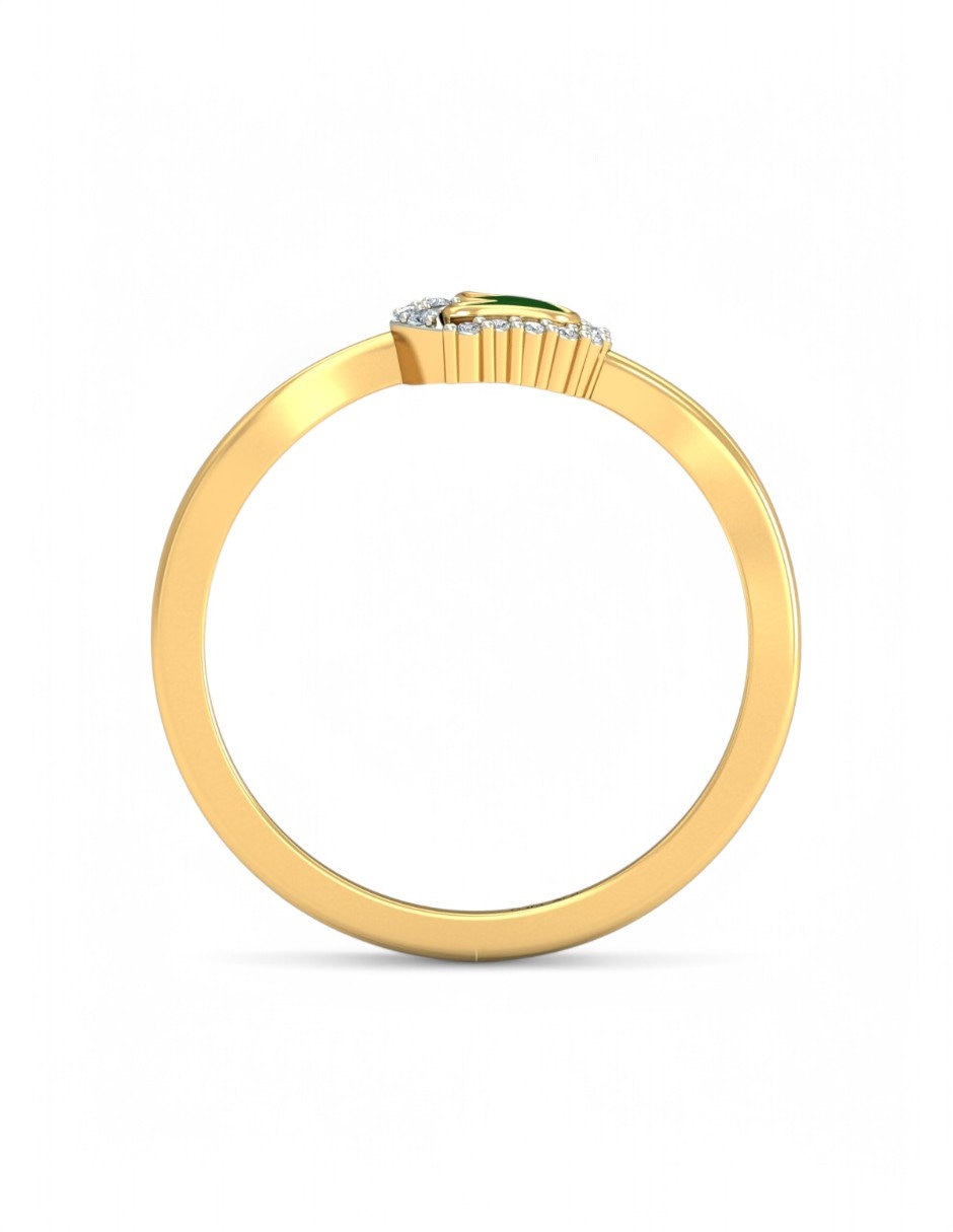 Anillo 10 k de oro amarillo zirconia brillante