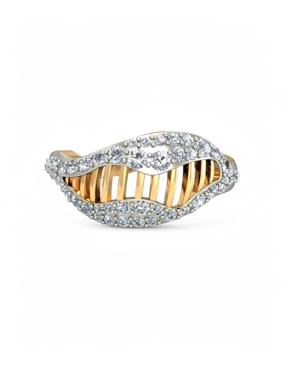 Anillo 10 k de oro amarillo zirconia brillante