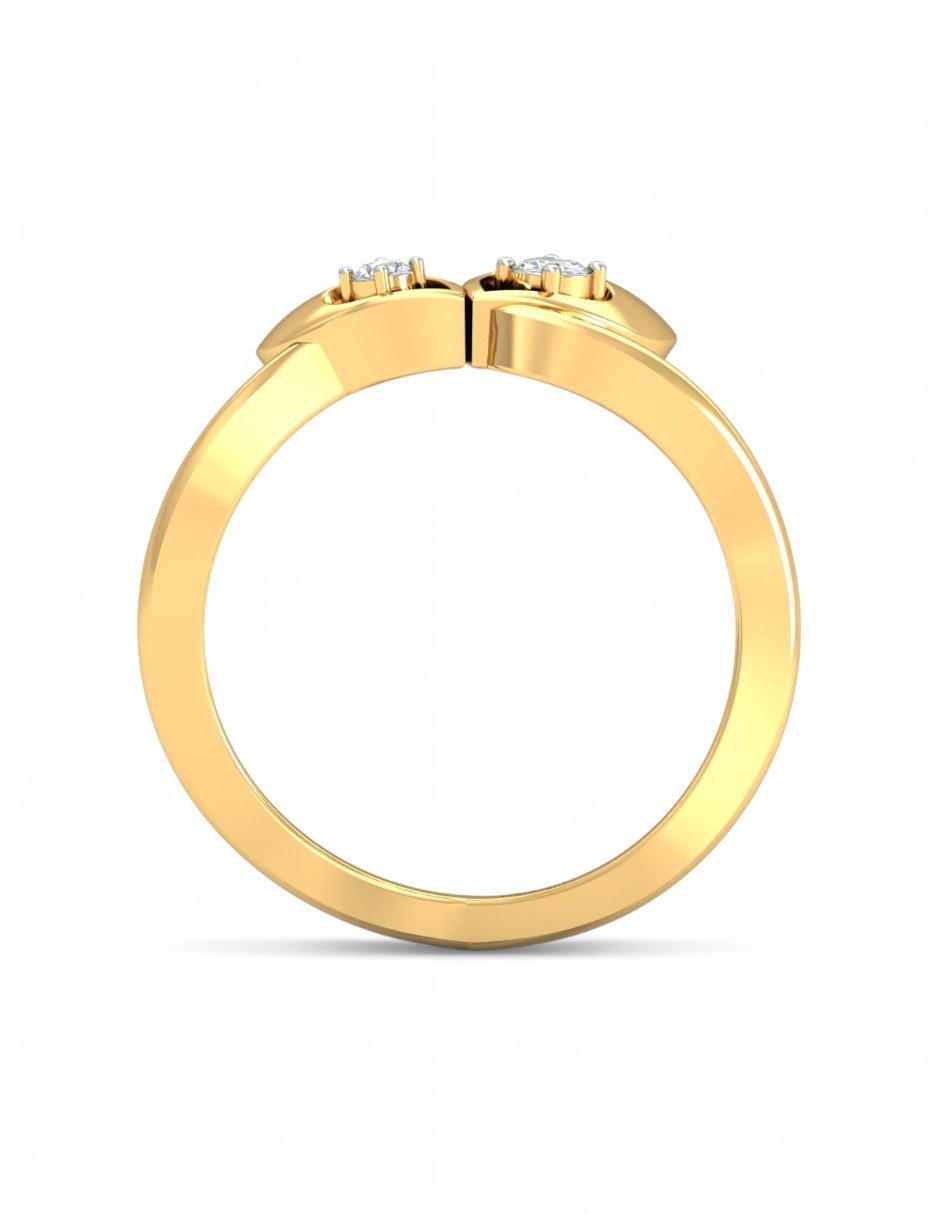 Anillo 10 k de oro amarillo zirconia brillante