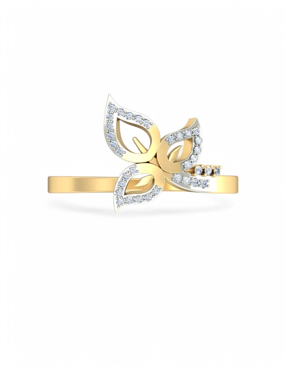 Anillo 10 k de oro amarillo zirconia brillante