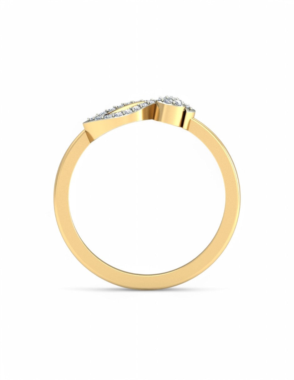 Anillo 10 k de oro amarillo zirconia brillante