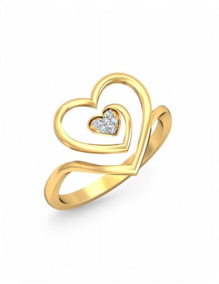 Anillo 10 k de oro amarillo zirconia brillante Anillo 10 k de oro amarillo zirconia brillante