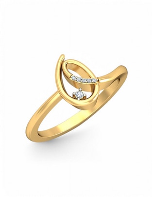 Anillo 10 k de oro amarillo zirconia brillante Anillo 10 k de oro amarillo zirconia brillante