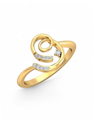 Anillo 10 k de oro amarillo zirconia brillante Anillo 10 k de oro amarillo zirconia brillante