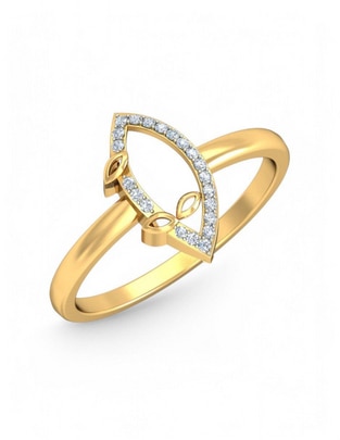 Anillo 10 k de oro amarillo zirconia brillante