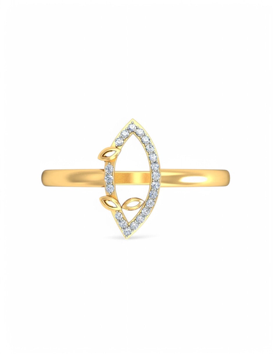 Anillo 10 k de oro amarillo zirconia brillante