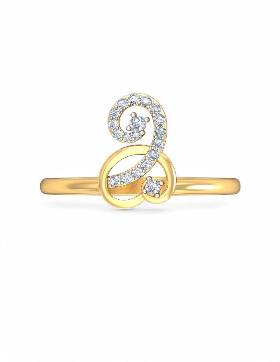 Anillo 10 k de oro amarillo zirconia brillante
