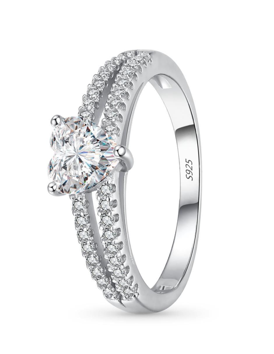 Anillo de corazón Infinity Of Love P 925 de plata zirconia cúbica brillante 2