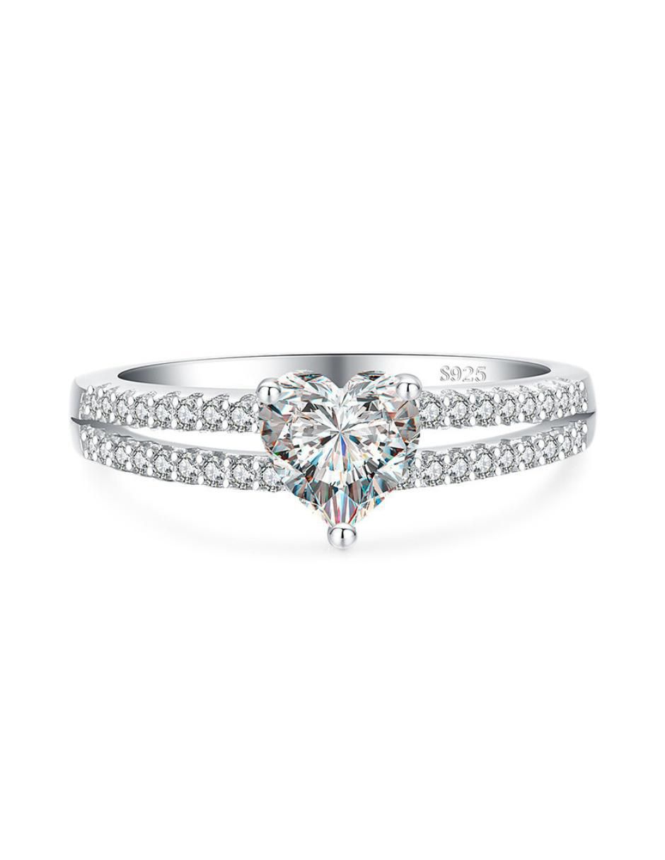 Anillo de corazón Infinity Of Love P 925 de plata zirconia cúbica brillante 3