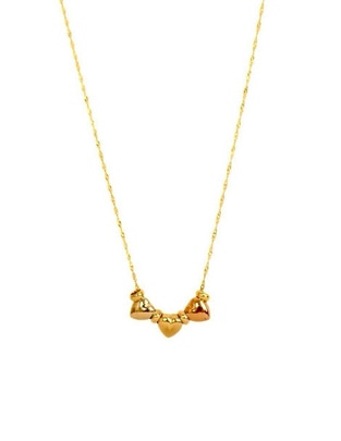 Collar de corazón de oro 10 K