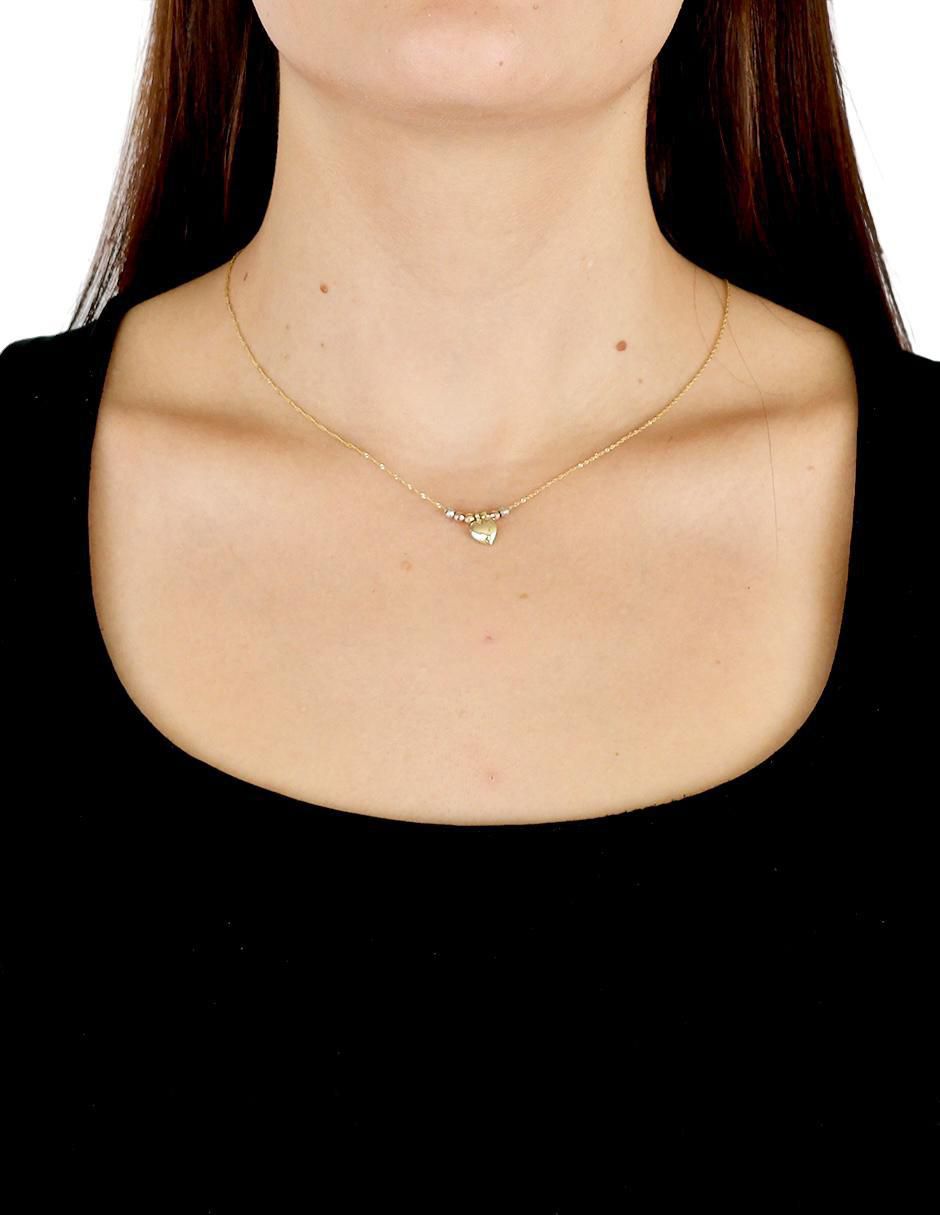 Collar corazón de oro 10 K 2