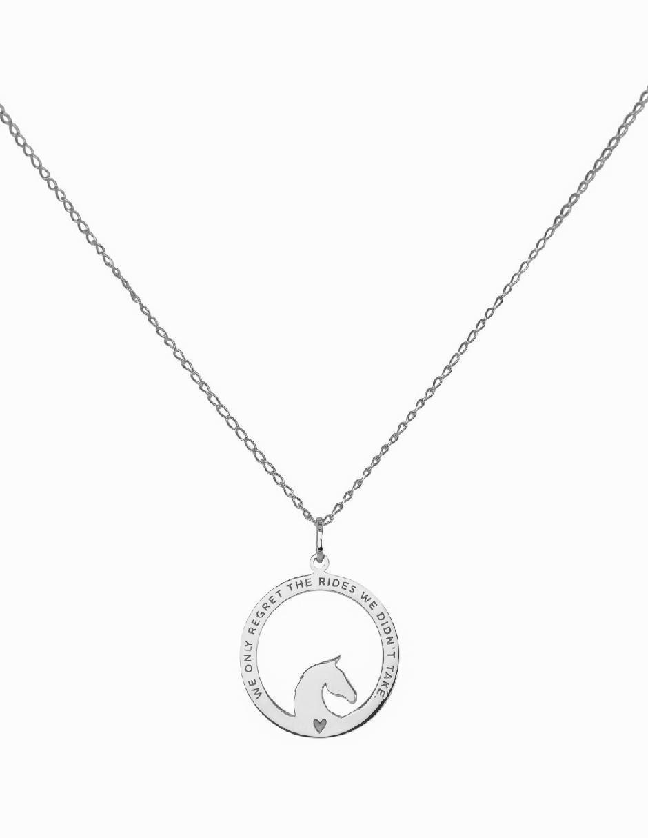 Collar con dije circular de plata P 925 1
