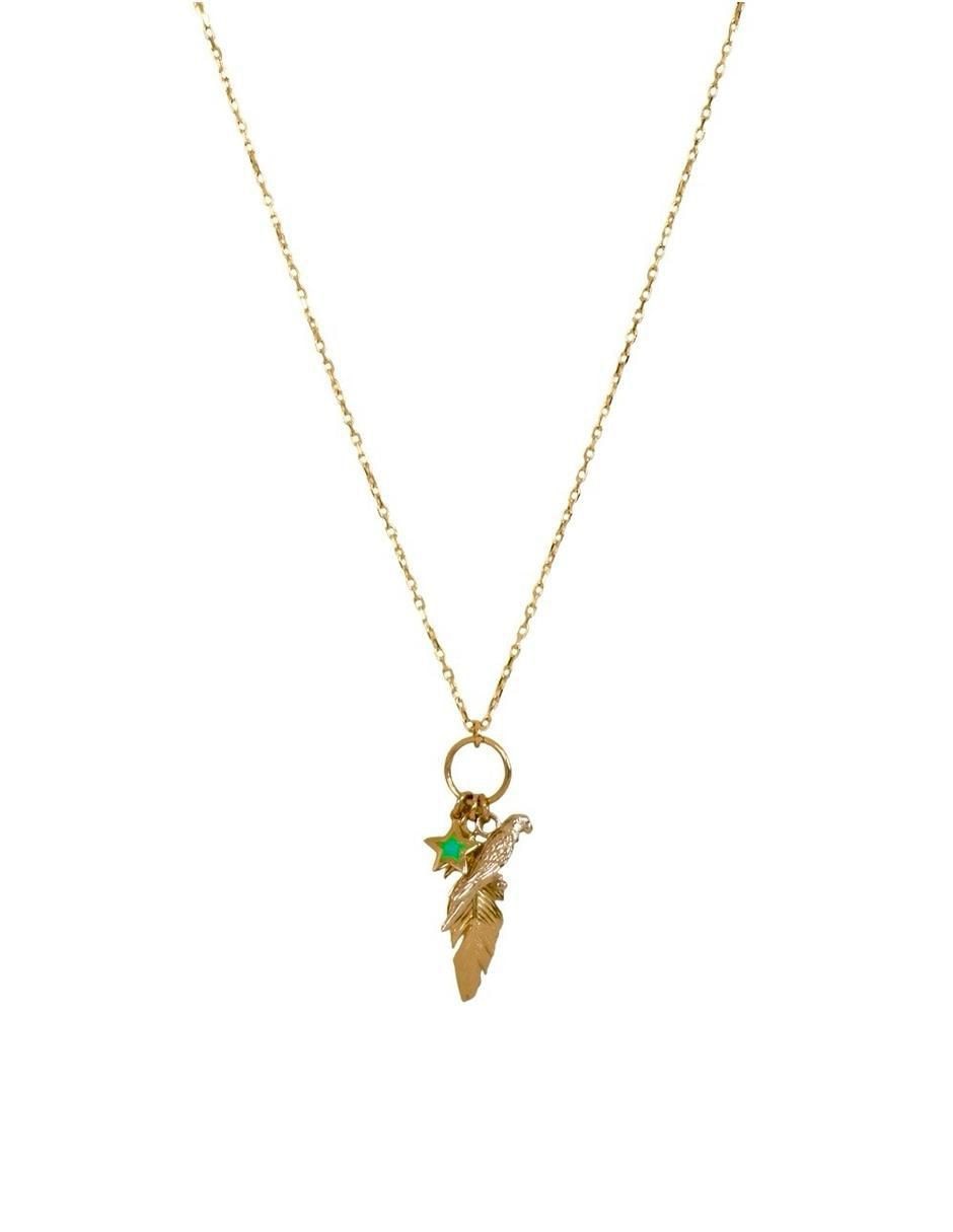 Collar de pluma de oro 10 K 1