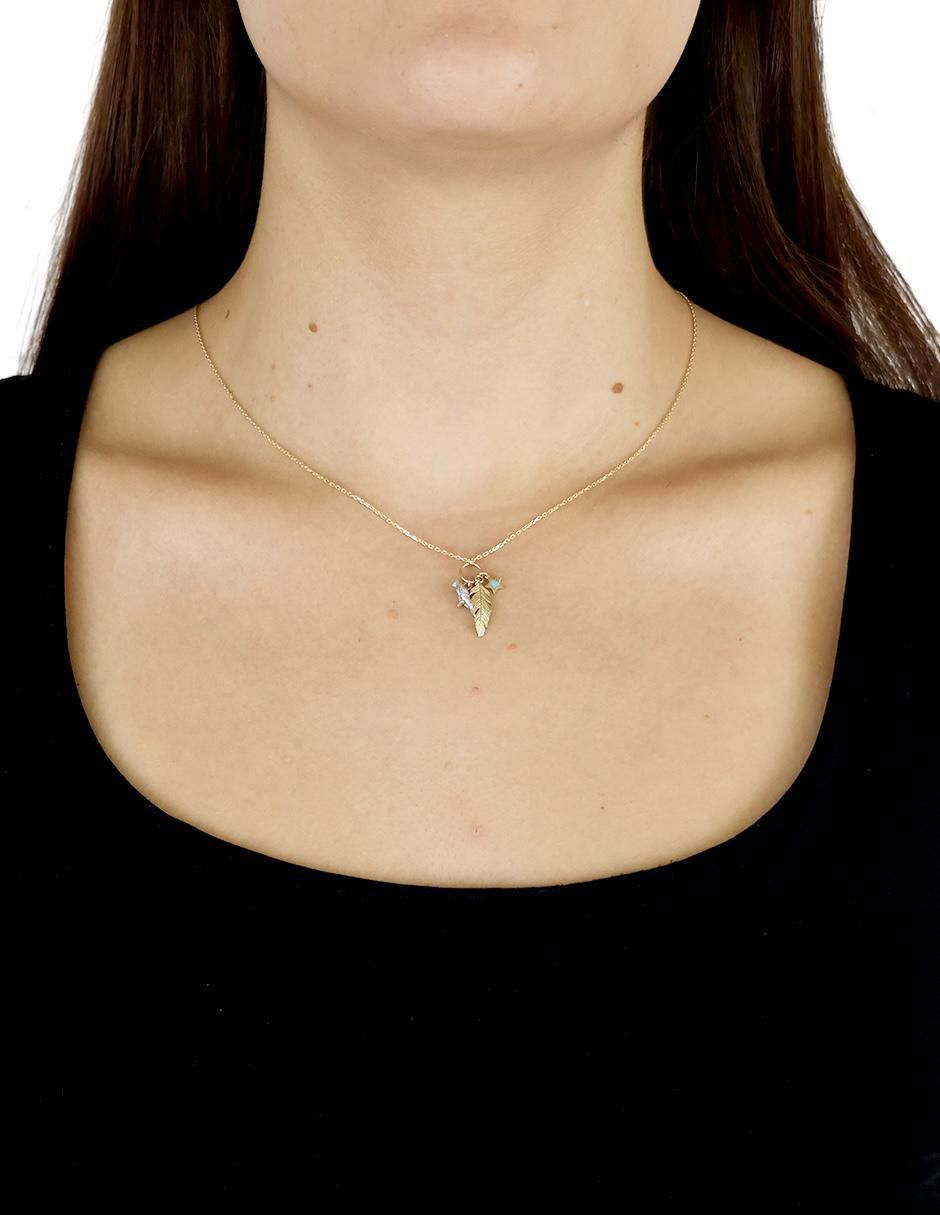 Collar de pluma de oro 10 K 3