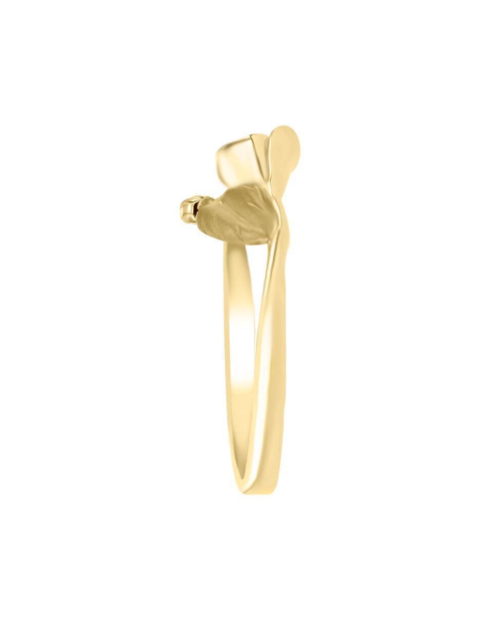 Anillo de flor Irfan 14 k de oro diamante brillante